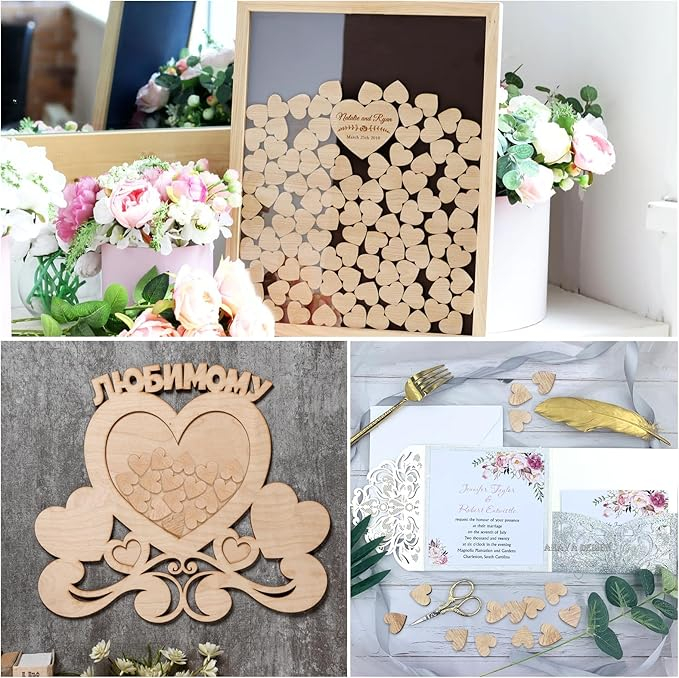 Mini Inimioare din lemn pentru activitati crafts,natur,1x1cm,100 bucati [4]