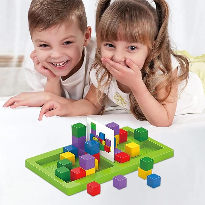 Mini joc de logica Cubissimo cu carduri,plastic,diverse culori,8.5x14.5 cm,+8 ani [3]