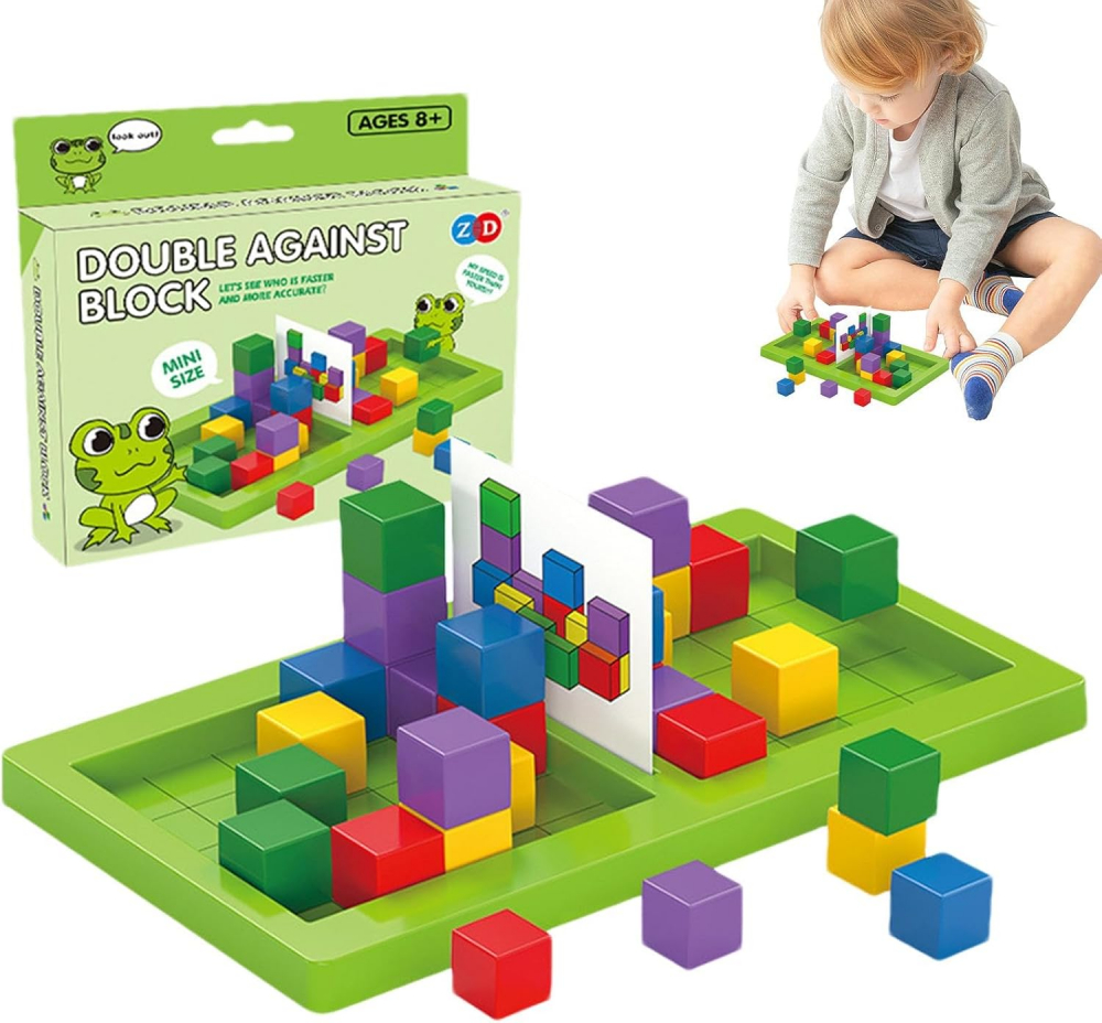 Mini joc de logica Cubissimo cu carduri,plastic,diverse culori,8.5x14.5 cm,+8 ani [7]