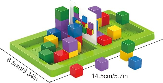 Mini joc de logica Cubissimo cu carduri,plastic,diverse culori,8.5x14.5 cm,+8 ani [5]