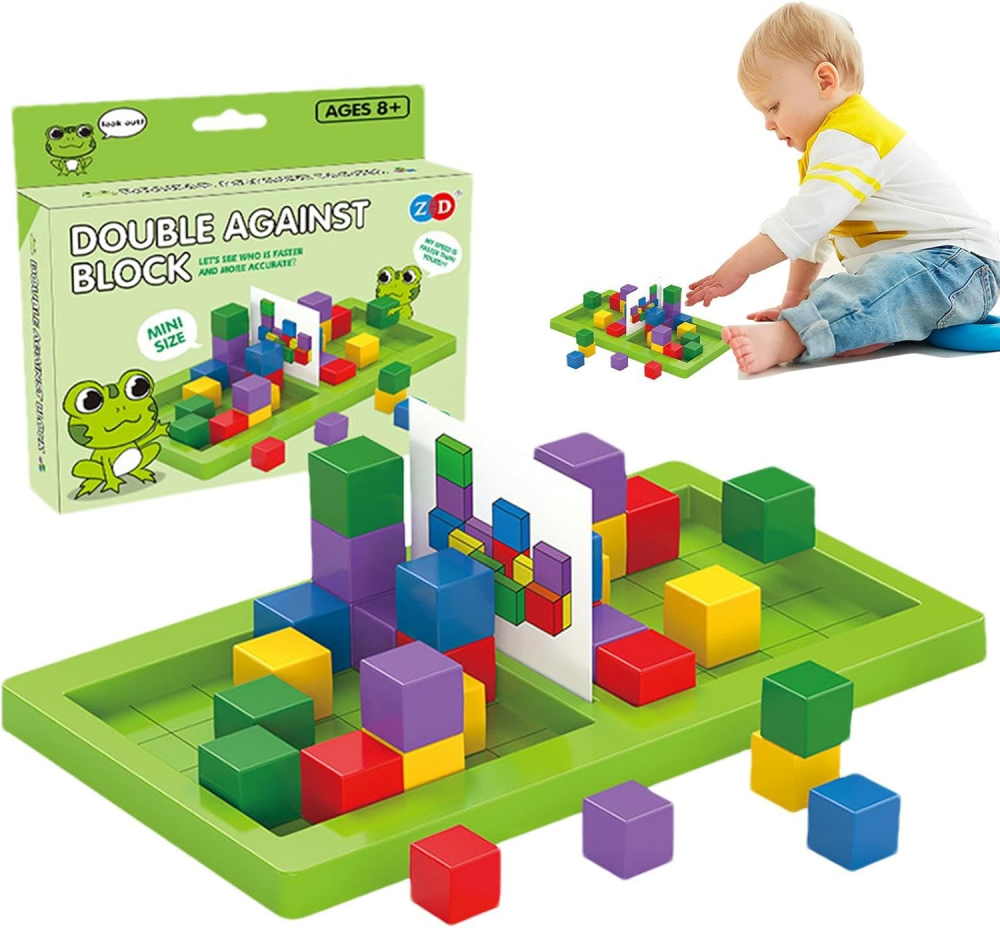 Mini joc de logica Cubissimo cu carduri,plastic,diverse culori,8.5x14.5 cm,+8 ani [8]