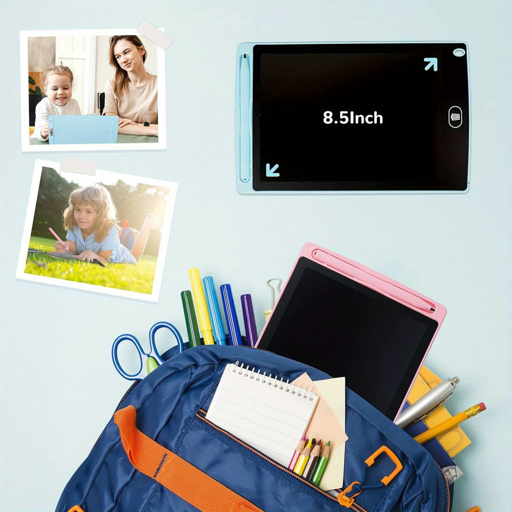 Mini Tableta LCD de scris si desenat pentru copii,buton stergere,diverse culori, 22x14 cm [2]