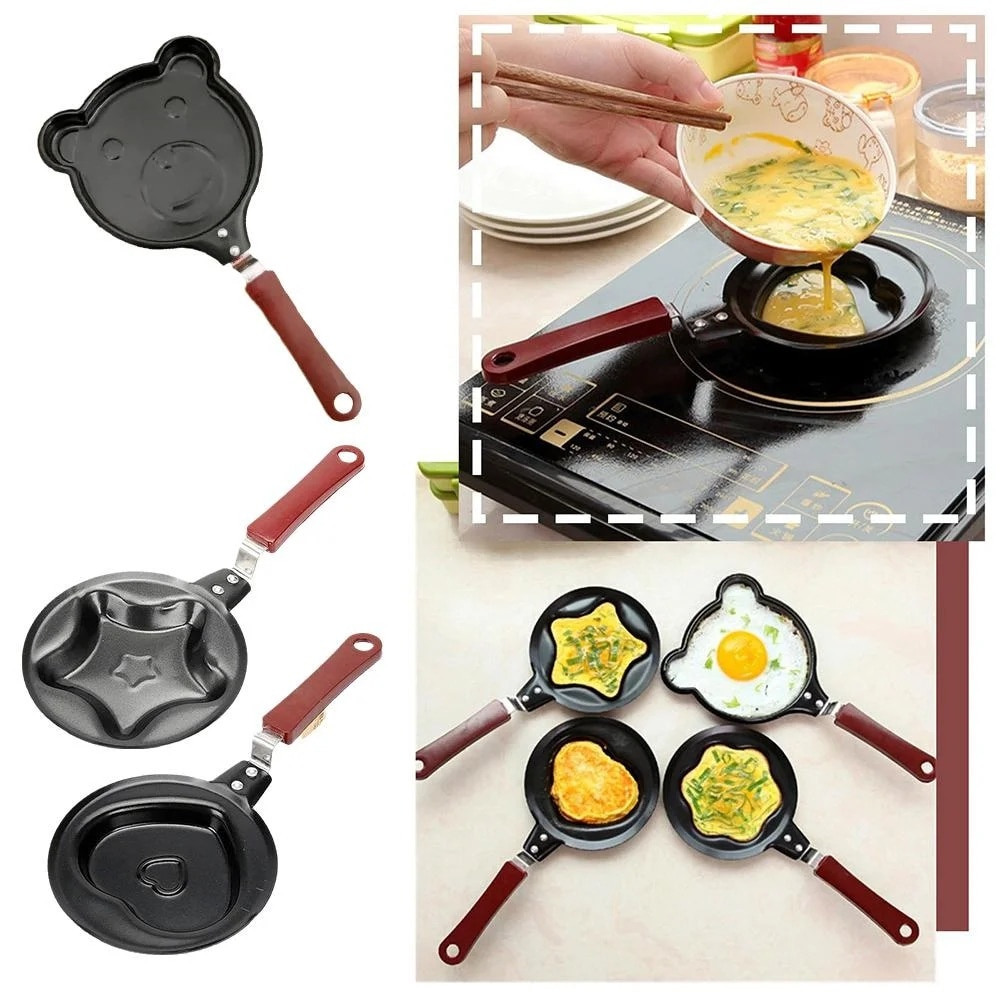 Mini tigaie in forma de stea din inox,non-aderenta,12x26 cm [3]