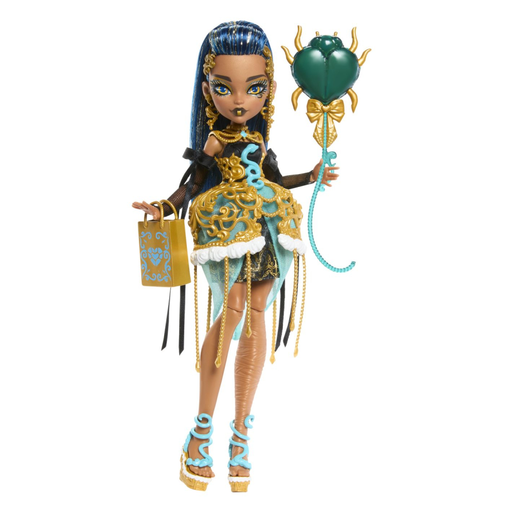 MONSTER HIGH ZIUA DE NASTERE DULCE SI INFRICOSATOARE PAPUSA CLEO DE NILE CU ACCESORII [3]