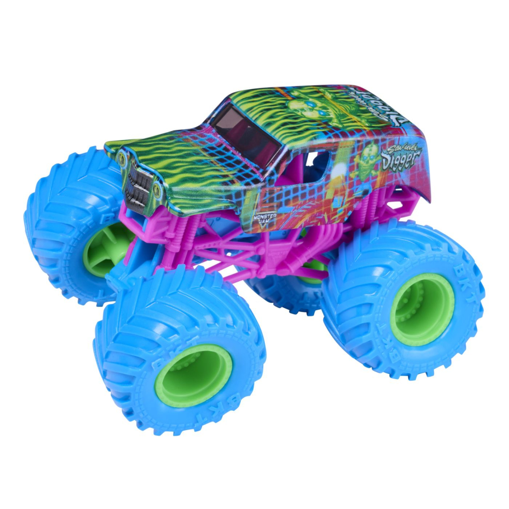 MONSTER JAM CYBERFLARE MASINUTA METALICA SON UVA DIGGER SCARA 1 LA 64 [4]