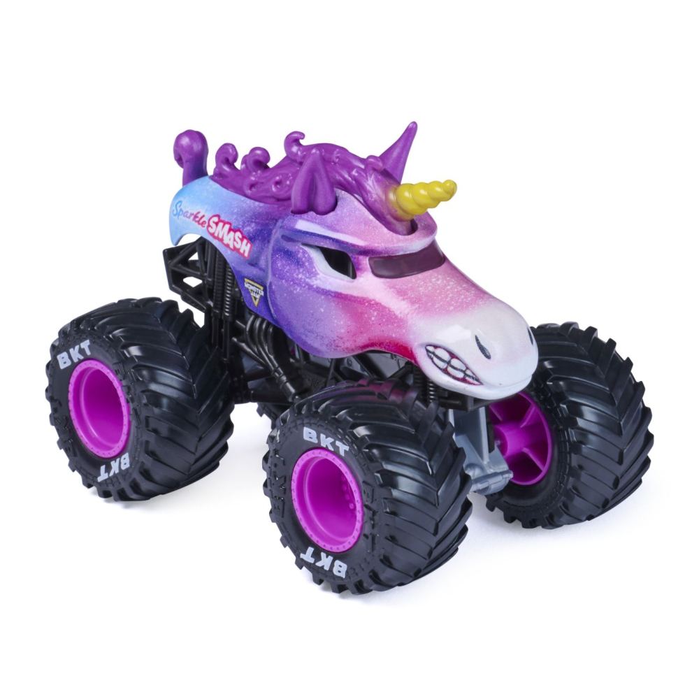 MONSTER JAM LEGACY TRUCKS MASINUTA METALICA SPARKLE SMASH SCARA 1 LA 64 [2]