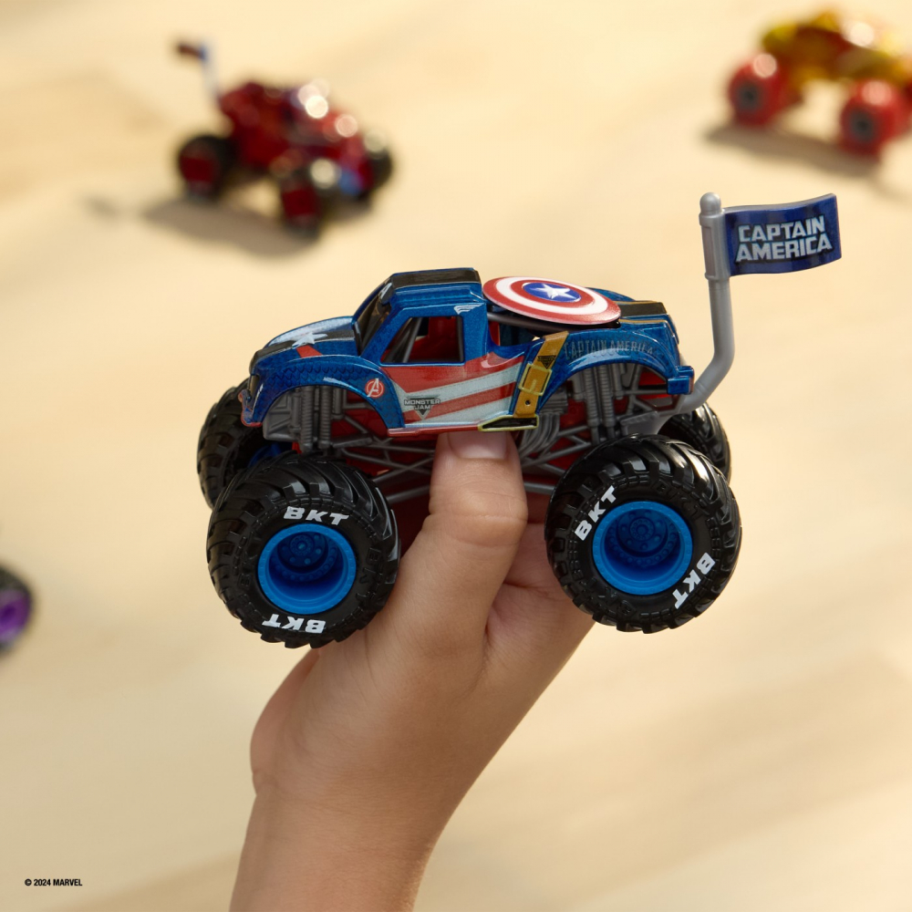 MONSTER JAM MARVEL CAMION GIGANT CAPTAIN AMERICA SCARA 1 LA 64 [7]