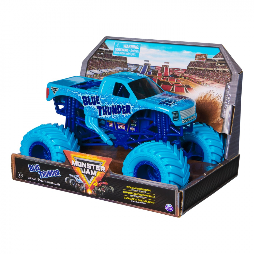 MONSTER JAM MASINUTA METALICA BLUE THUNDER SCARA 1:24 [1]