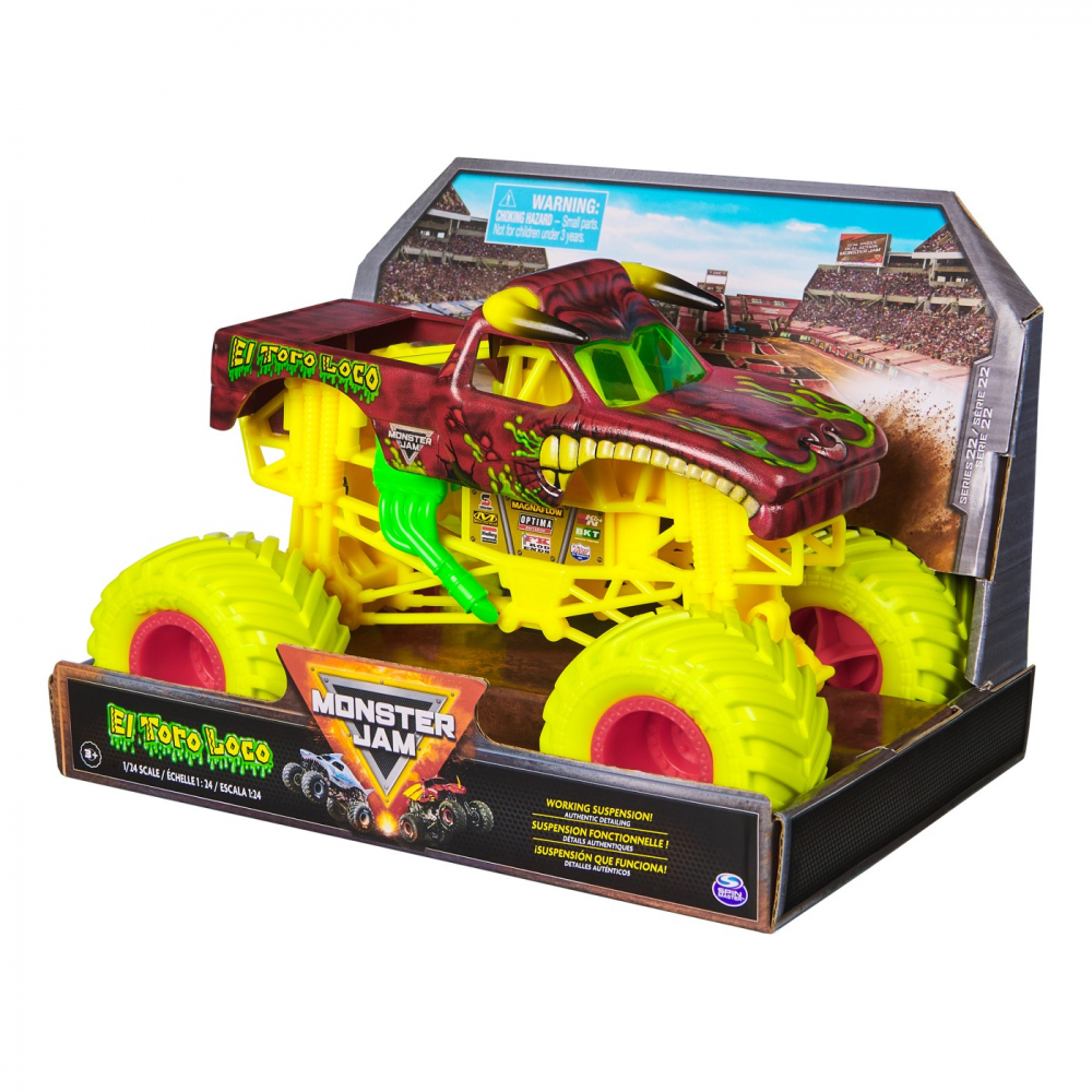 MONSTER JAM MASINUTA METALICA EL TORO LOCO SCARA 1:24 [1]