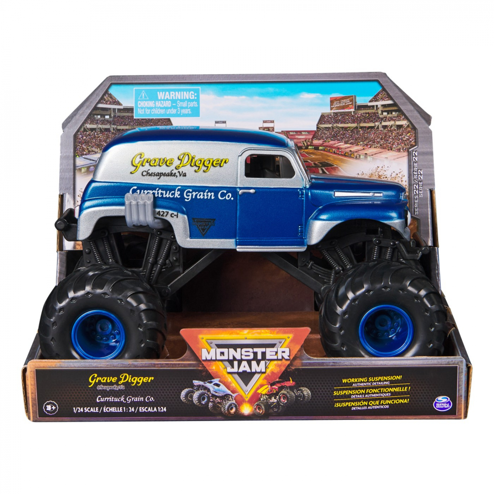 MONSTER JAM MASINUTA METALICA GRAVE DIGGER SCARA 1:24 [1]