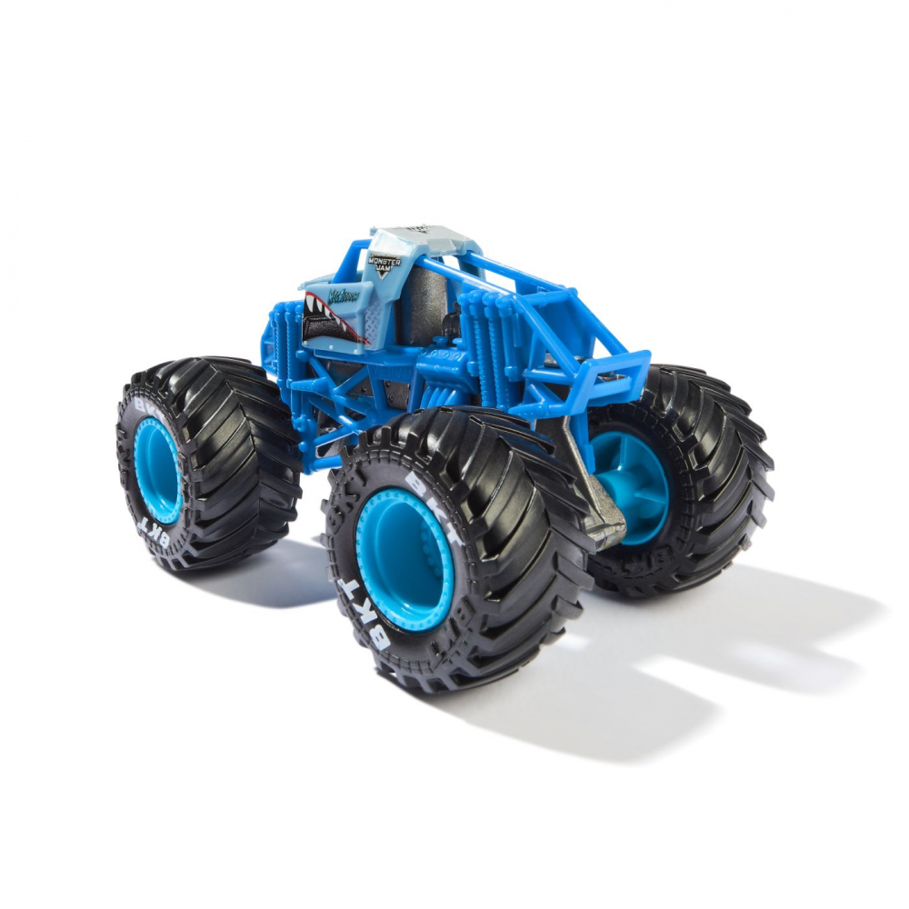 MONSTER JAM MASINUTA METALICA MEGALODON ALBASTRU SCARA 1 LA 64 [3]