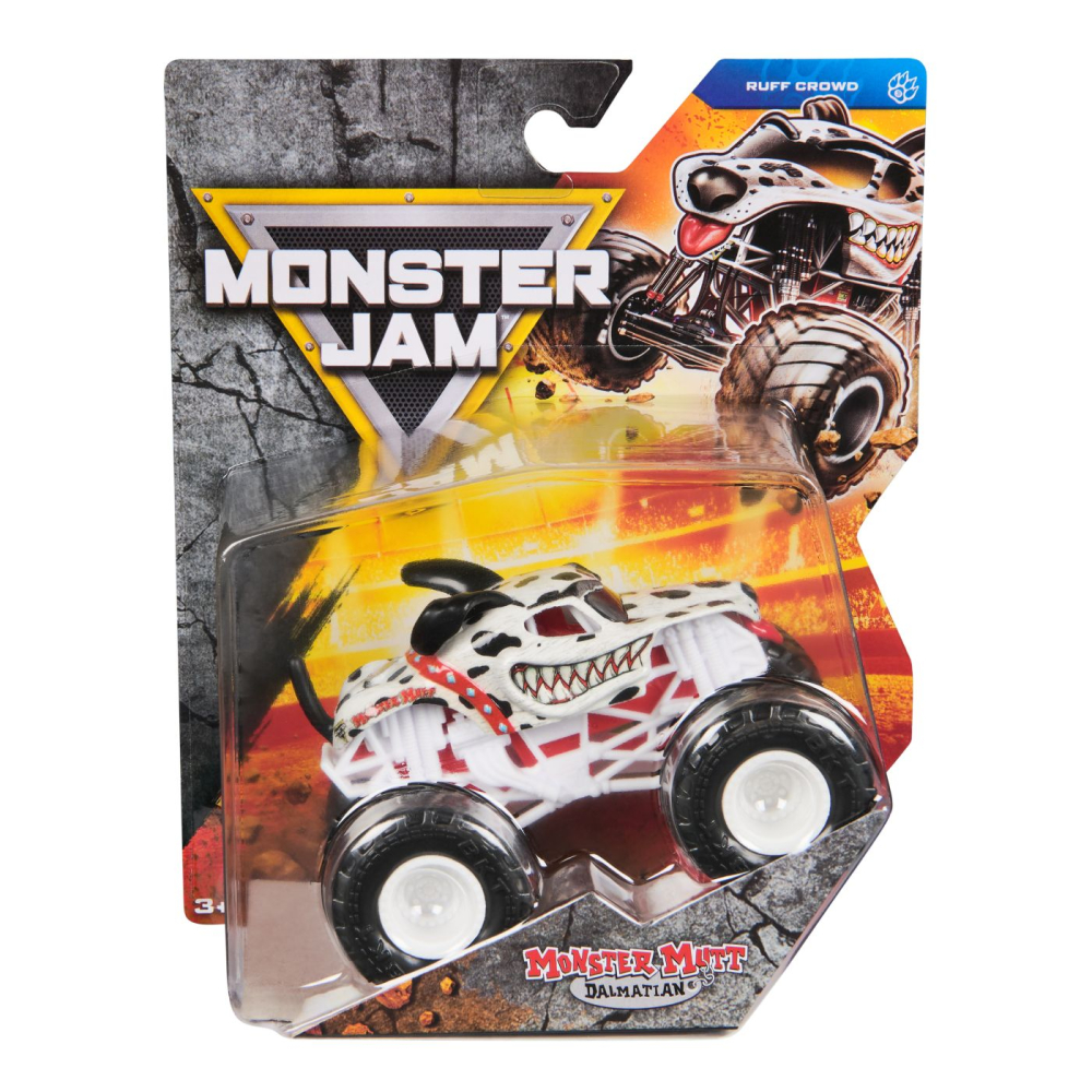 MONSTER JAM MASINUTA METALICA MONSTER MUTT DALAMTIAN SCARA 1 LA 64
