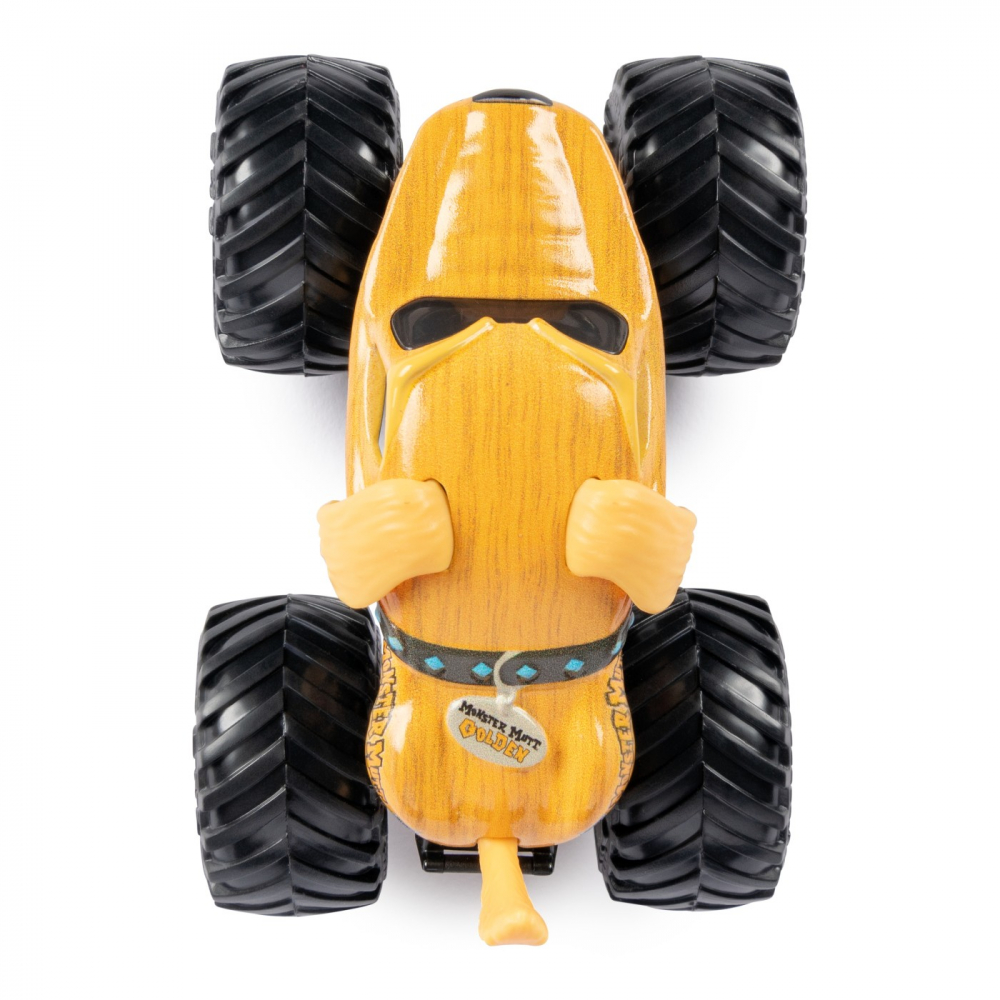 Monster Jam Masinuta Metalica Monster Mutt Golden Scara 1 La 64 [7]