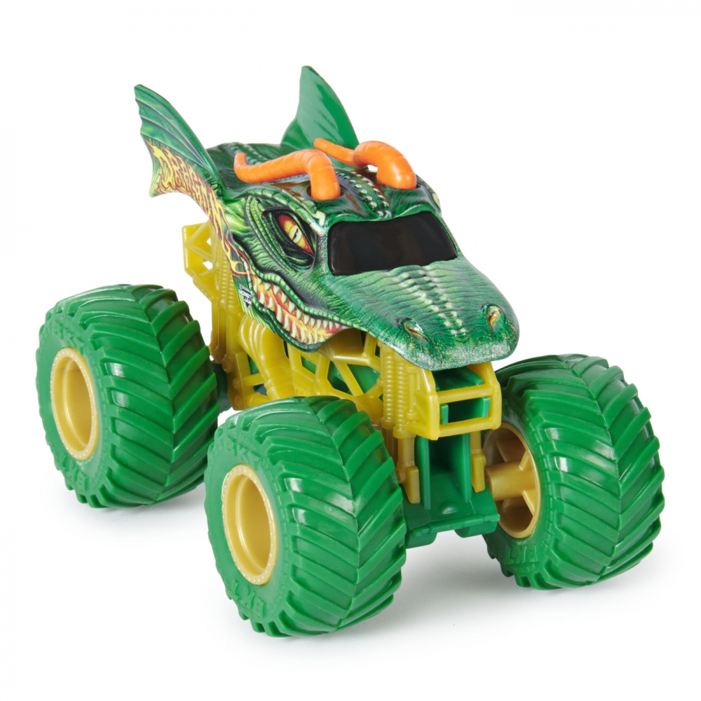 MONSTER JAM SET 2 MASINUTE METALICE DRAGON SI TEMPEST SPEED SCARA 1 LA 64 [6]