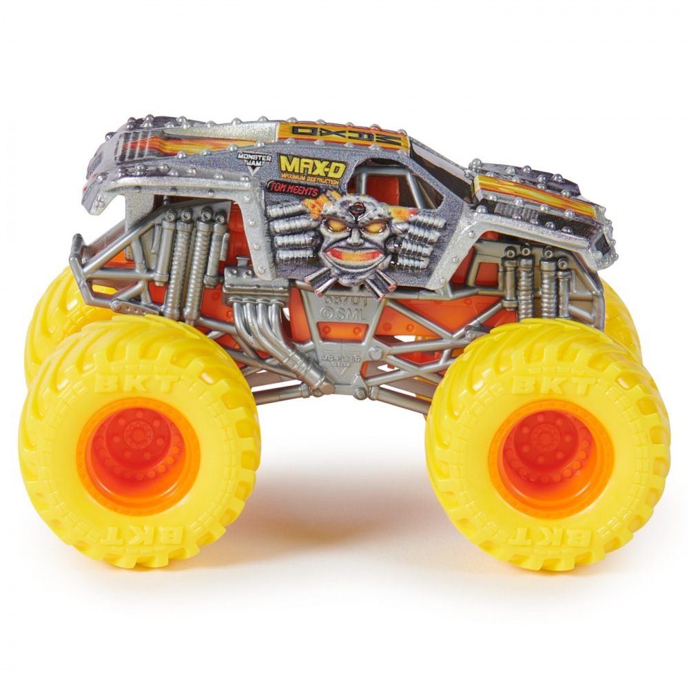 MONSTER JAM SET 2 MASINUTE METALICE GRAVE DIGGER SI MAX-D SCARA 1:64 [9]