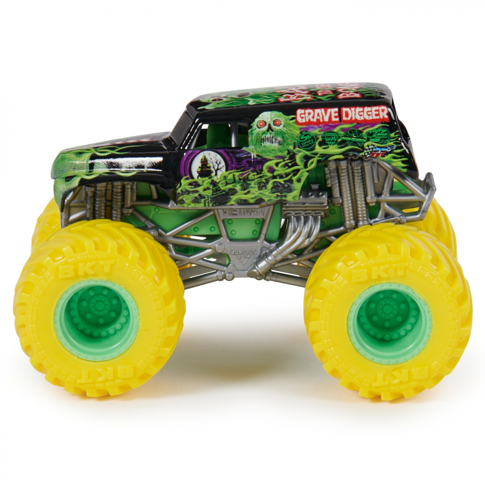 MONSTER JAM SET 2 MASINUTE METALICE GRAVE DIGGER SI MAX-D SCARA 1:64 [4]