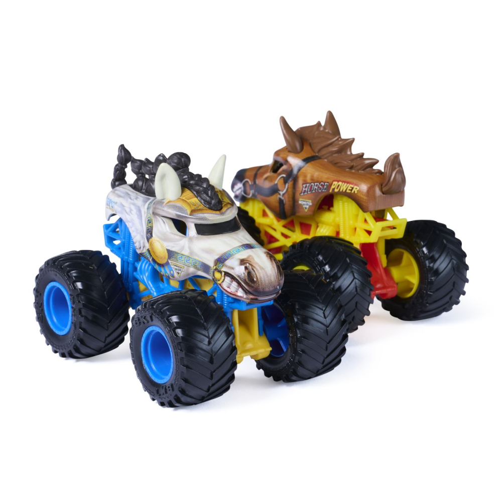 MONSTER JAM SET 2 MASINUTE METALICE HORSE POWER SI TEMPEST STEED SCARA 1 LA 64 [2]