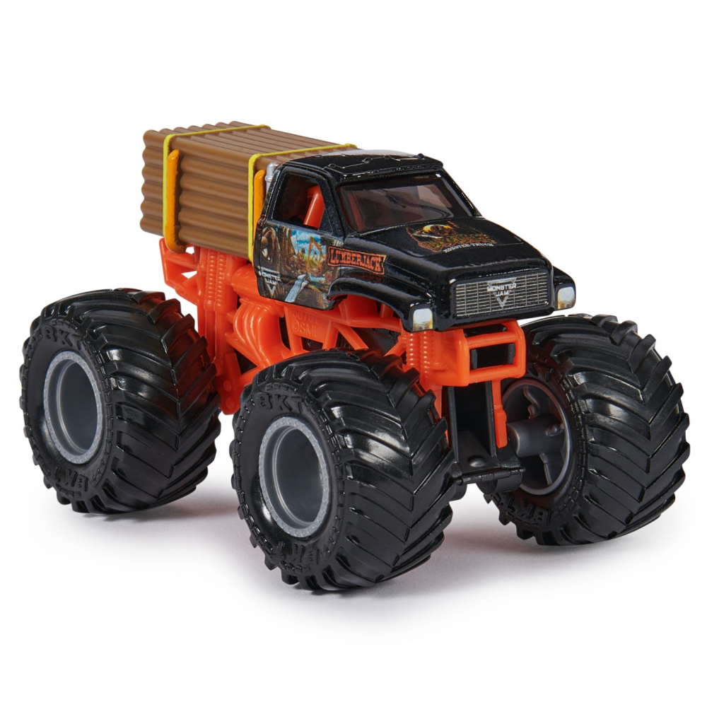 MONSTER JAM SET 2 MASINUTE METALICE LUMBERJACK SI AXE SCARA 1:64 [4]
