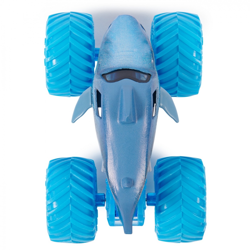 MONSTER JAM SET 2 MASINUTE METALICE MEGALODON SI HOOKED SCARA 1:64 [7]
