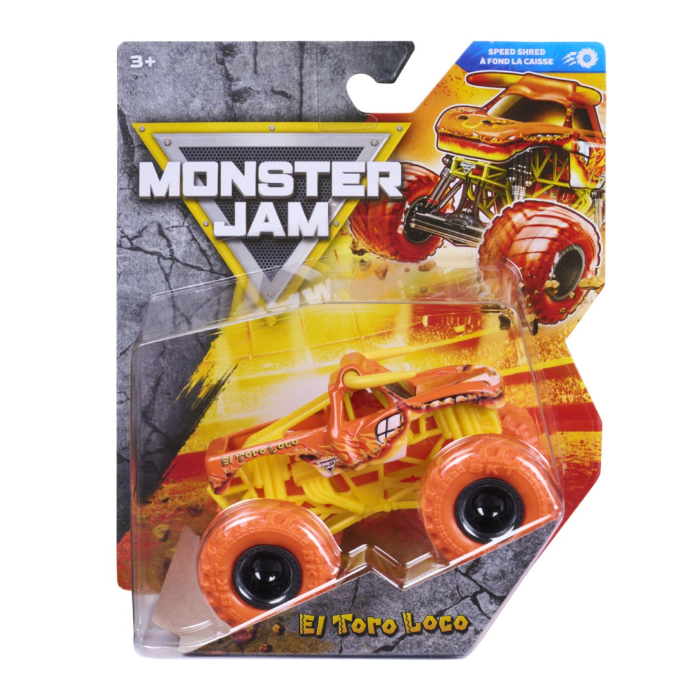 MONSTER JAM SPEED SHRED MASINUTA METALICA EL TORO LOCO SCARA 1 LA 64