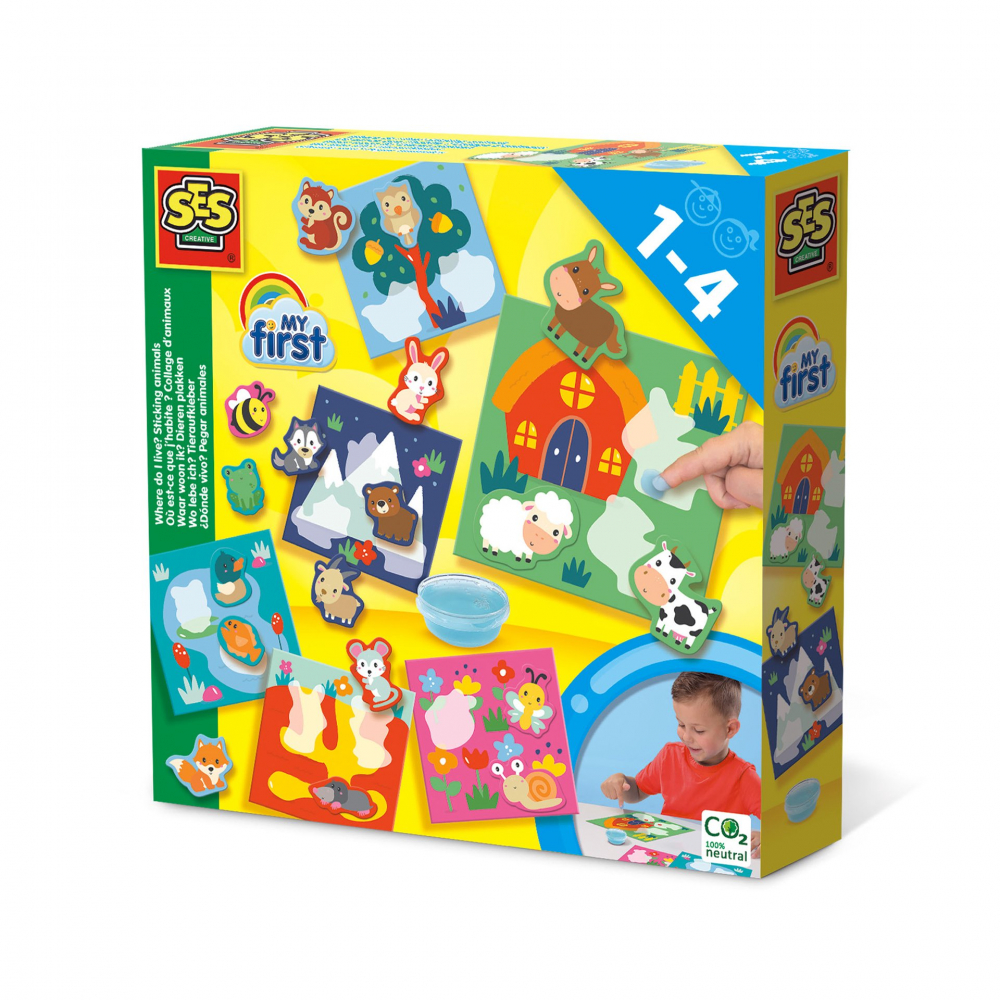 My First ,   , zUnde locuiesc?,   Set autocolante cu animale (SES)