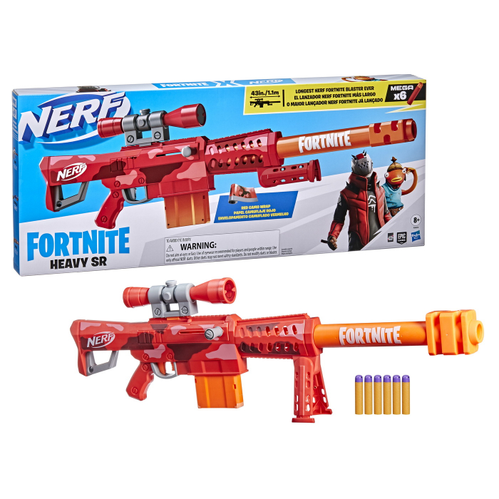 NERF BLASTER FORTNITE HEAVY SR 6 CARTUSE [4]