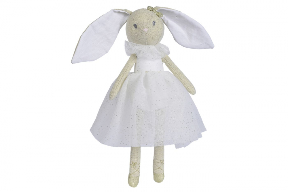 NICOTOY IEPURASUL BALERINA CU ROCHIE ALBA 33CM [1]