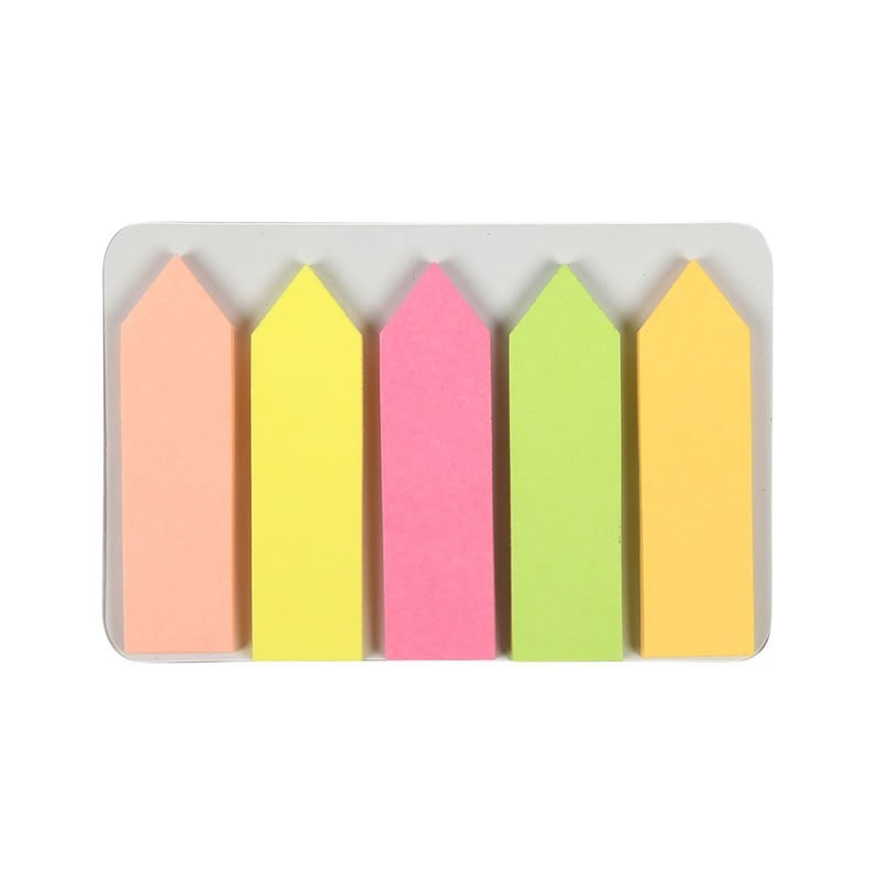 Notes adeziv index Office Cover JP45-120, 12 x 44 mm, 125 coli, 5 culori neon, vârf săgeată [2]