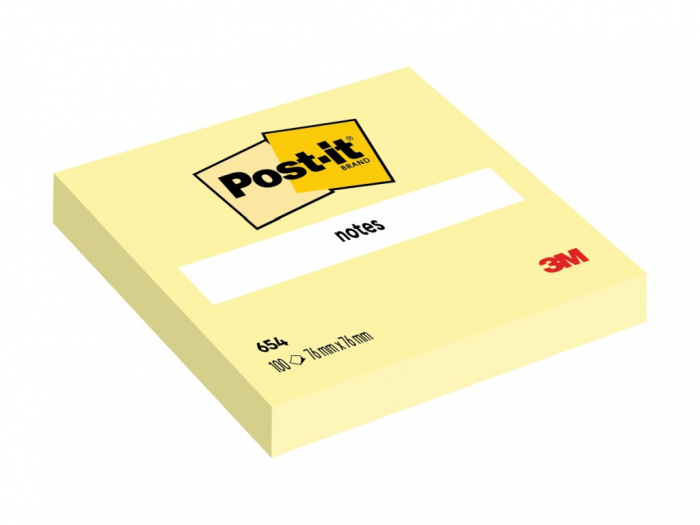 Notes adeziv post-it canary yellow, ,100 file,76x76 mm