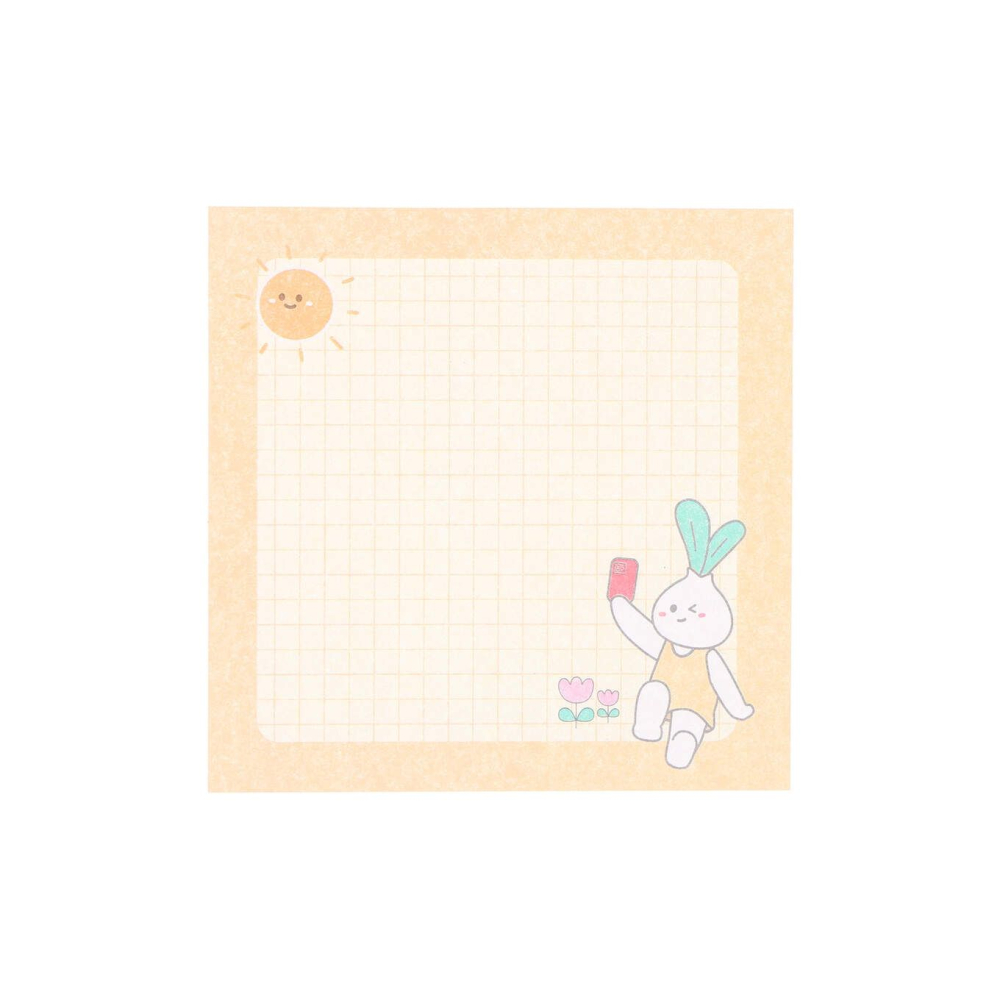 Notițe adezive transparente 73×73 mm, 50 file, Strigo peach pastel [3]
