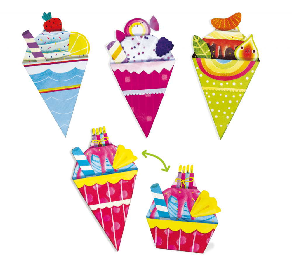 Origami pentru începători: Brioșe și Înghețată – Ludattica, +5 ani [2]