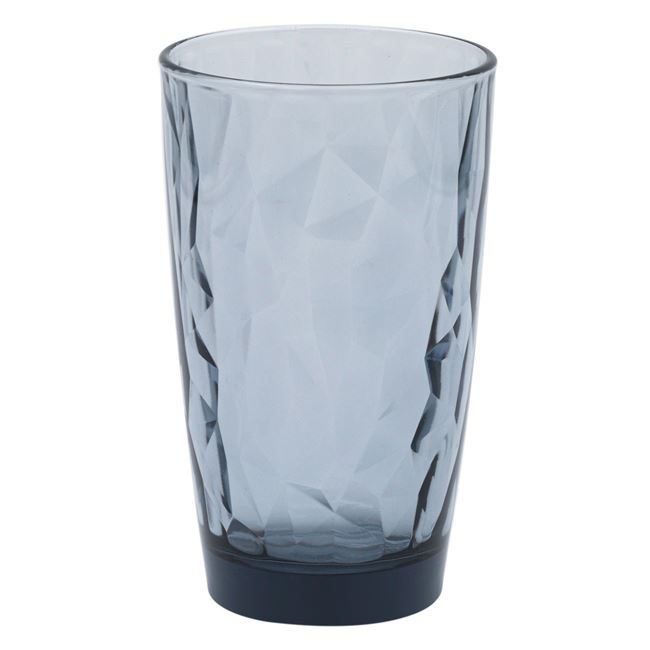 Pahar pentru bauturi,design diamant,sticla,blue ocean,470 ml