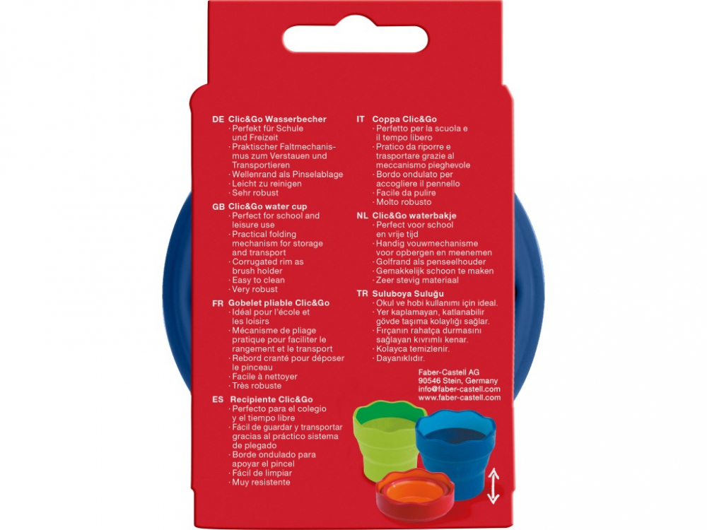 Pahar pentru pictură Click-Go, albastru – Faber-Castell [4]