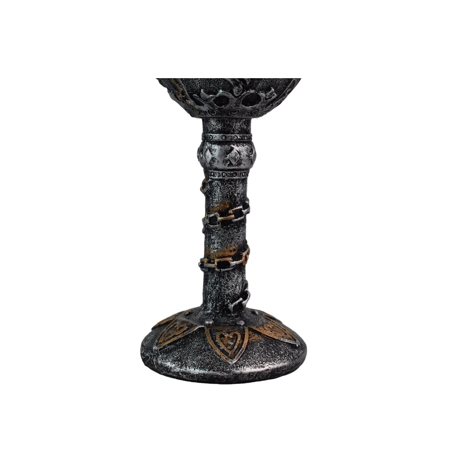 Pahar pentru vin model medieval ,lup,inox si rasina, 150 ml [3]