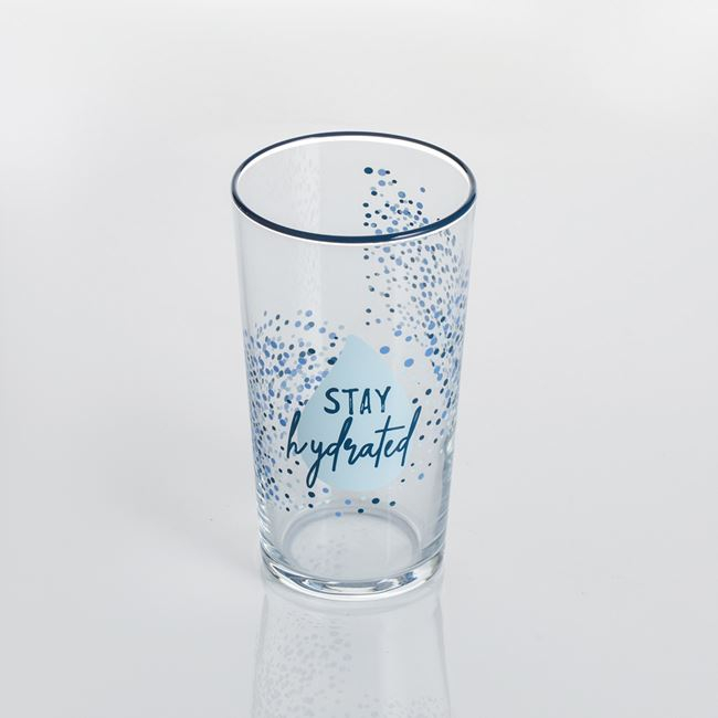 Pahar pentru bauturi, sticla,alb-blue,570 ml [2]