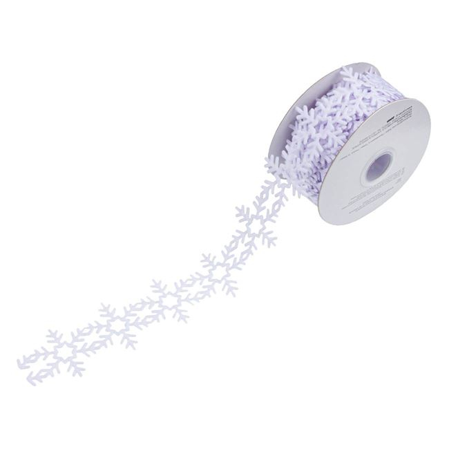 Panglica fulg de nea pentru decorare,alb,5mx3.8 cm [1]