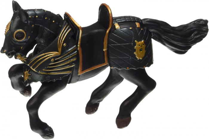 Papo - figurina cal negru in armura