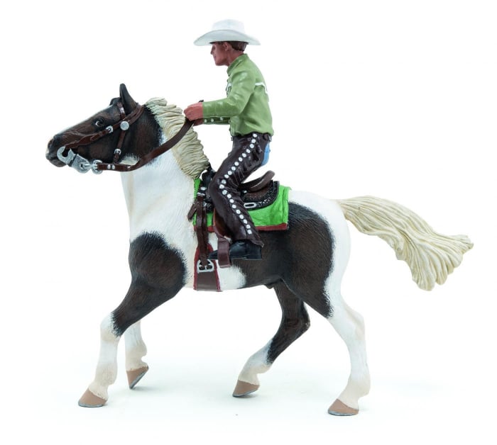 Papo Figurina Cowboy Si Calul Sau