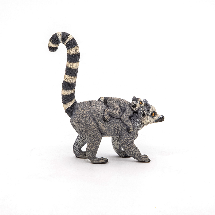 PAPO - Figurina Lemur cu Pui  [2]