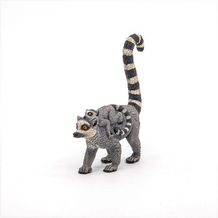 PAPO - Figurina Lemur cu Pui  [6]