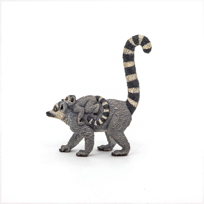 PAPO - Figurina Lemur cu Pui  [5]