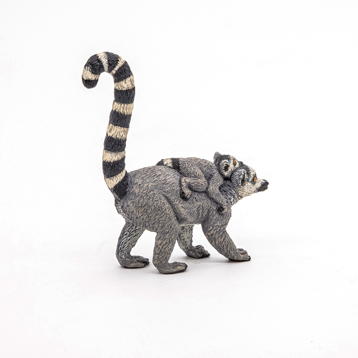 PAPO - Figurina Lemur cu Pui  [3]