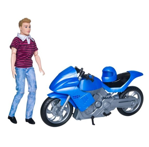 Papusa barbat cu motocicleta si casca [2]
