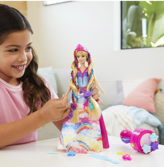 Papusa Barbie Dreamtopia  cu impletituri si accesorii incluse [4]
