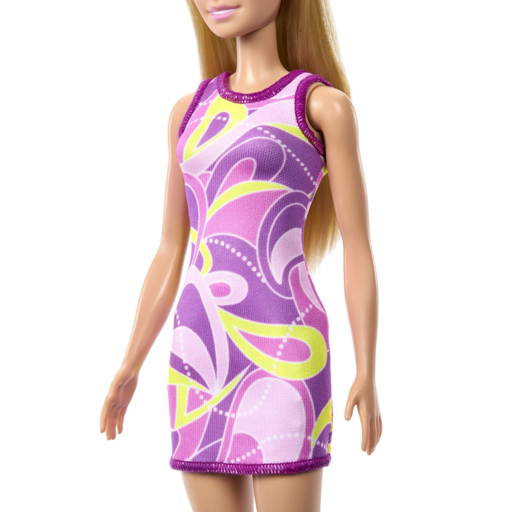 PAPUSA BARBIE BLONDA CU ROCHIE MULTICOLORA [4]