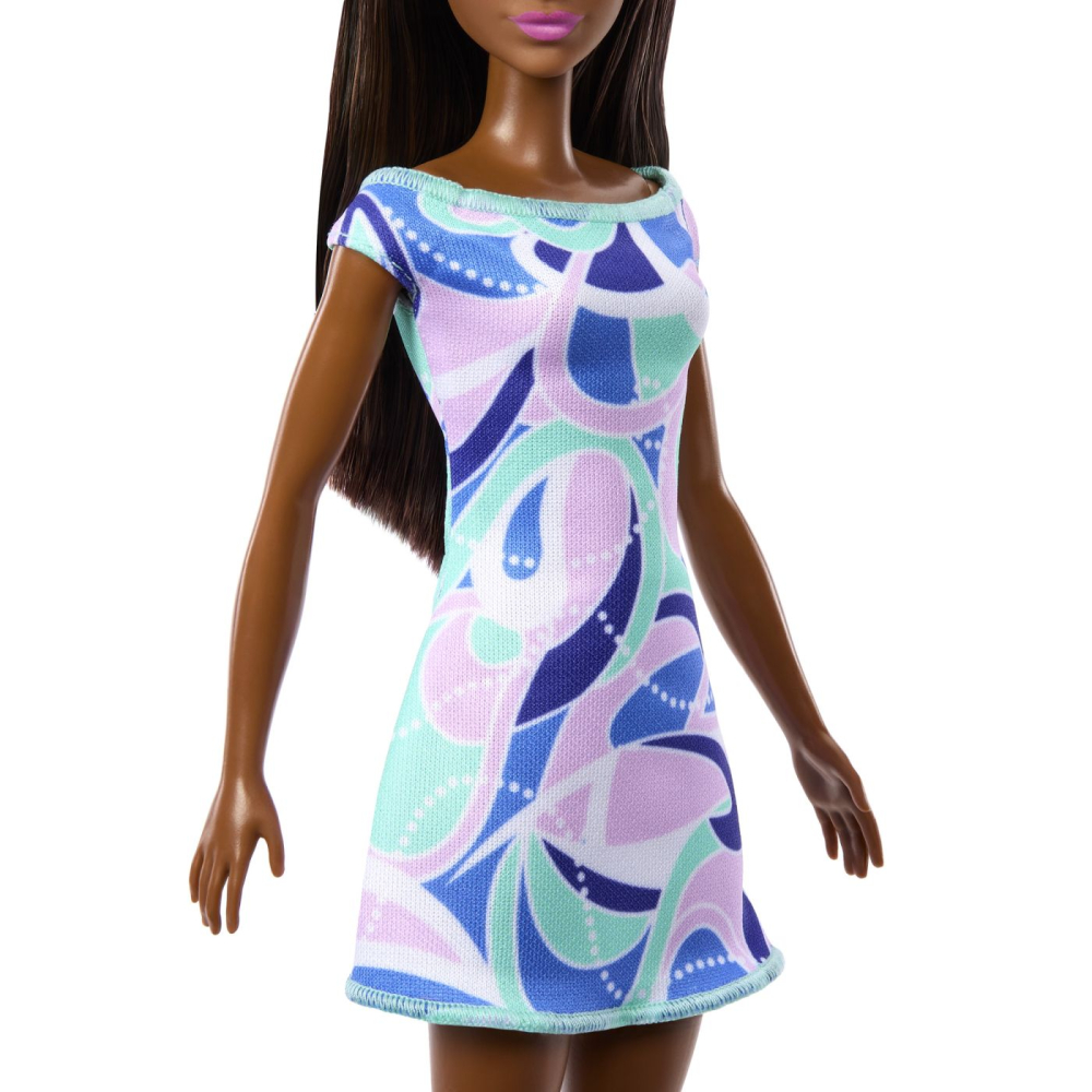 PAPUSA BARBIE BRUNETA CU ROCHIE MULTICOLORA [3]