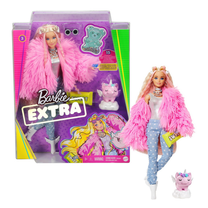 Papusa Barbie Extra Style Fluffy Pinky  [7]