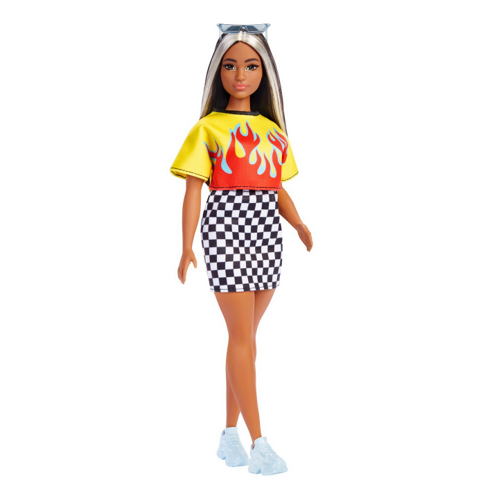 Papusa barbie fashionista bruneta cu suvite blonde [2]