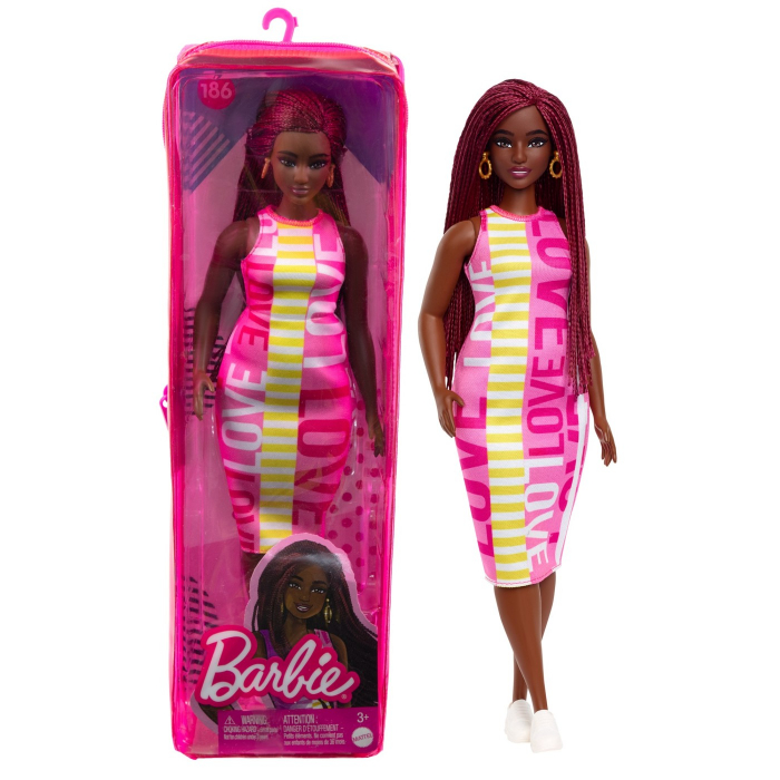 Papușa Barbie Fashionista Creolă cu Rochița Roz  [5]