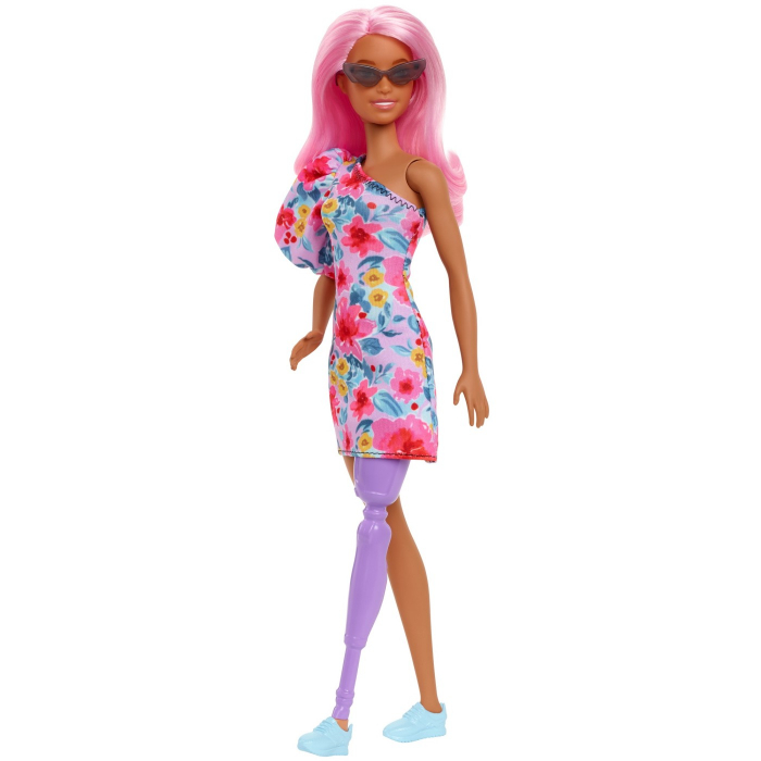 Barbie Fashionista cu Păr Roz și Picior Protetic  [2]